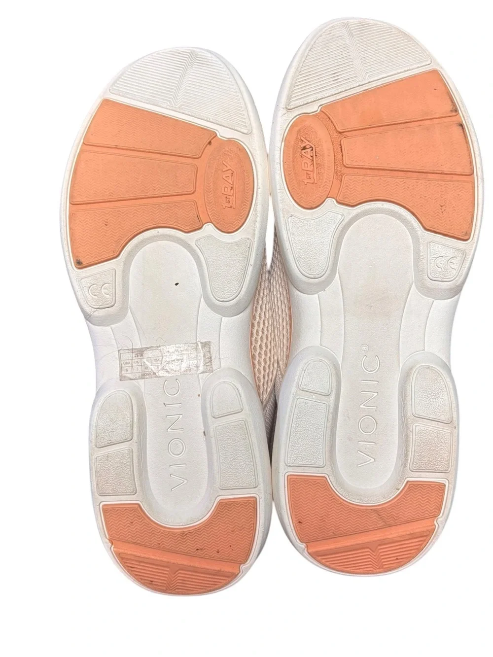 Vionic Vortex Zeta Active Slip-on Sneakers - Cream/Orange Women’s Sz 9